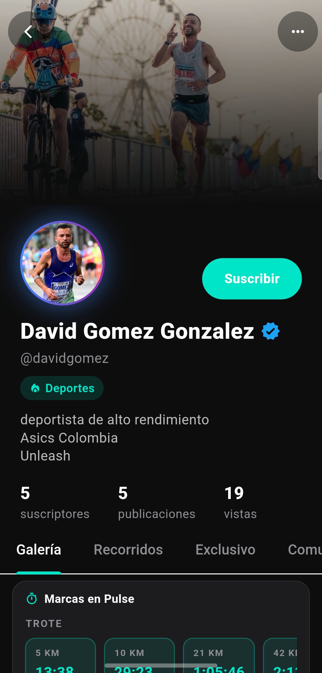 Canal de deportista